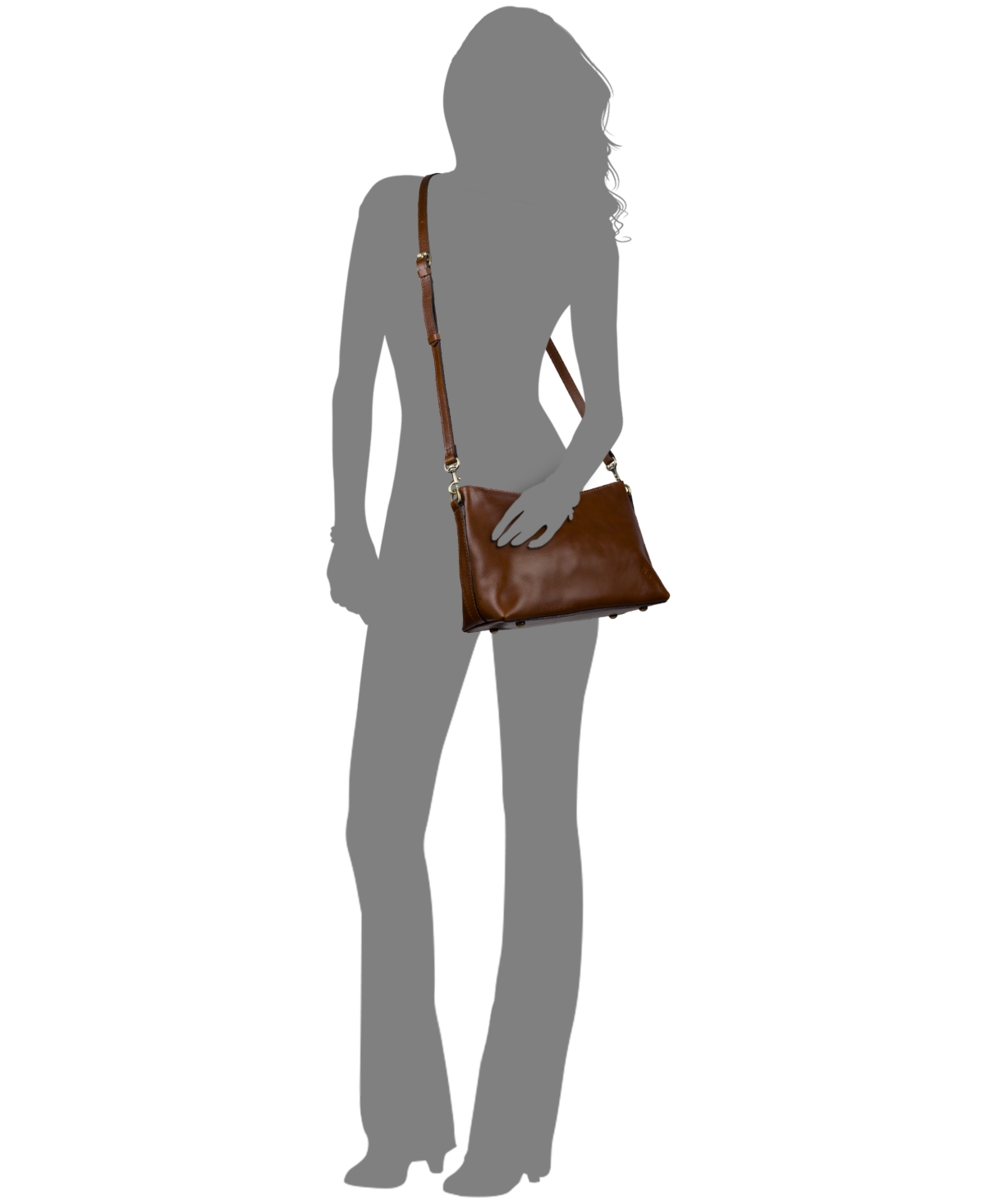 Patricia Nash Betta Medium Leather Crossbody, Created For Macy's In Cognac