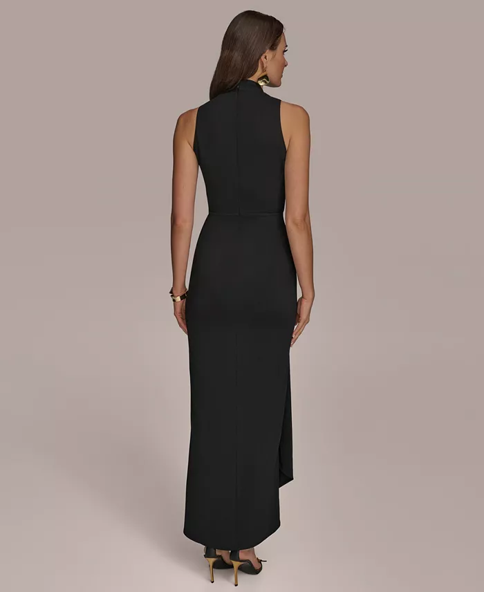 Women's Draped Wrap-effect Gown - thumbnail 5