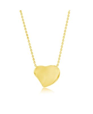 Sterling , Polished Heart Necklace