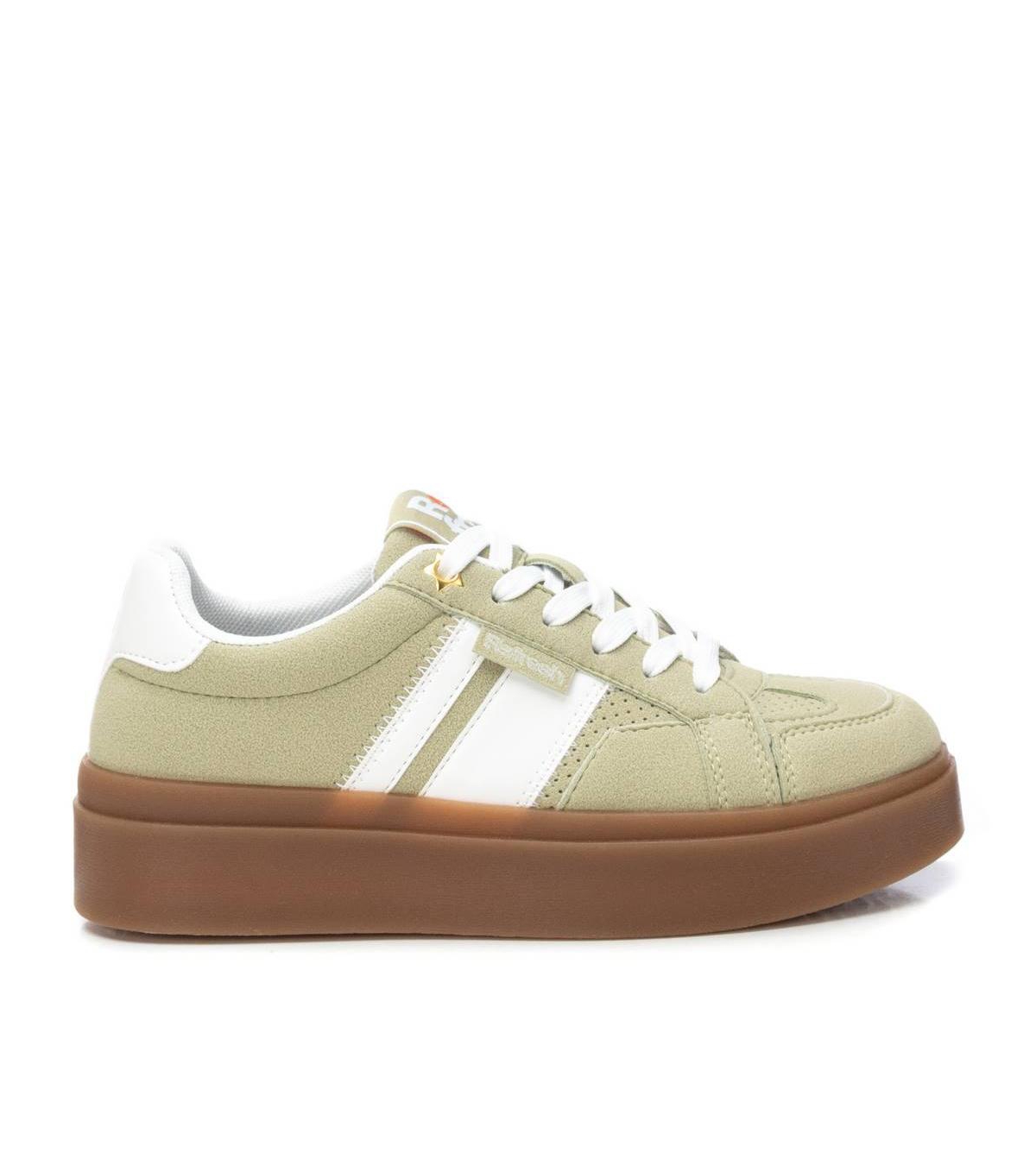 Refresh Collection Women's Casual Suede Sneakers By Xti - Beige