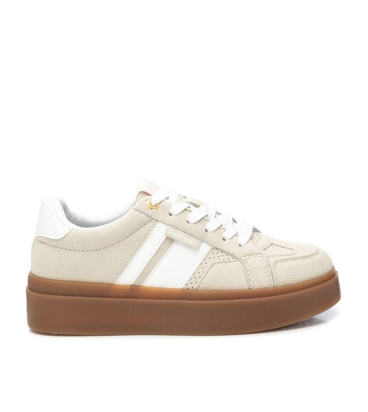 Refresh Collection Women's Casual Suede Sneakers By Xti - Beige