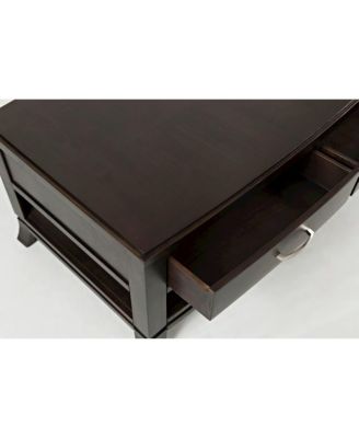 Downtown Contemporary 48" Coffee Table, Dark Merlot