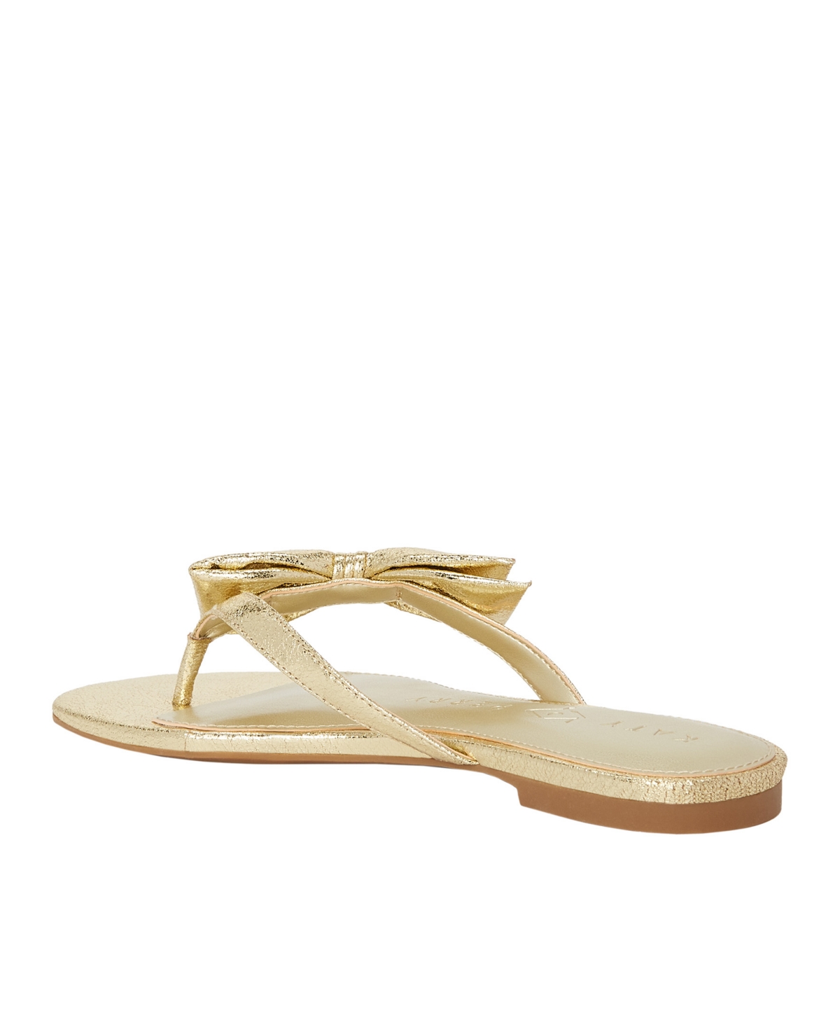 Shop Katy Perry Women's Halie Bow Thong Slip-on Flat Sandals In Gold