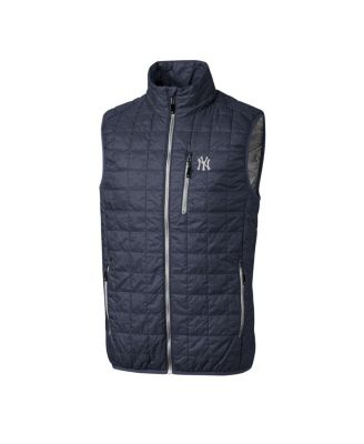 Men's Heathered Navy New York Yankees Rainier Full-Zip Puffer Vest
