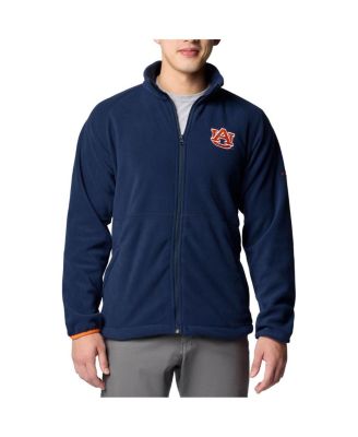 Columbia - Men's Navy Auburn Tigers Flanker IV Fleece Raglan Full-Zip Jacket