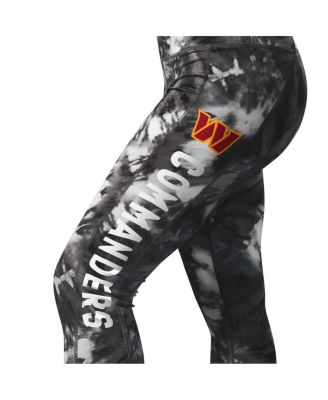 Women's Black Washington Commanders Aubrey Tie-Dye Leggings