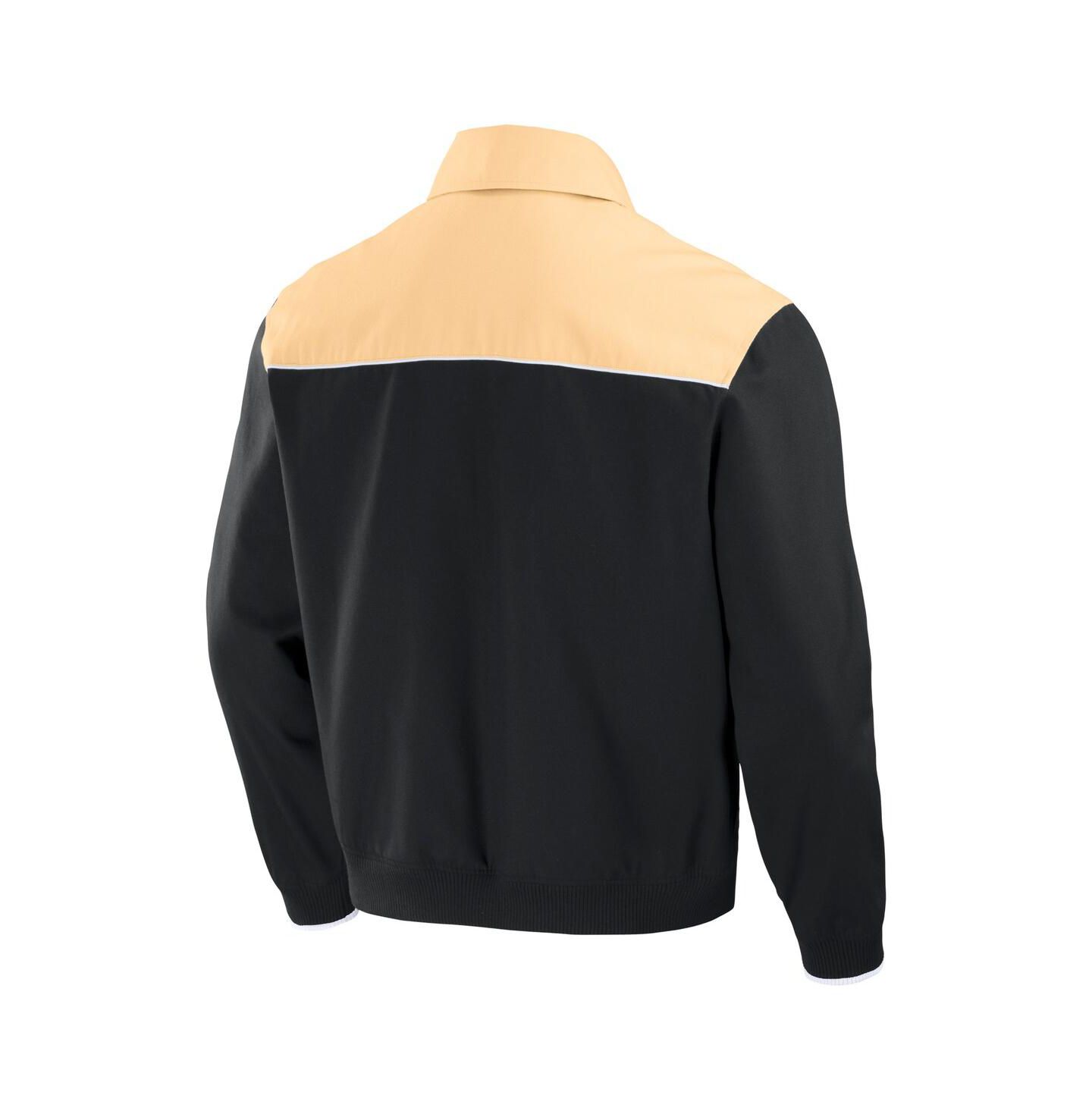 Мужская куртка Fanatics Black/Tan Chicago Cubs Canvas Bomber Full-Zip — фото 3