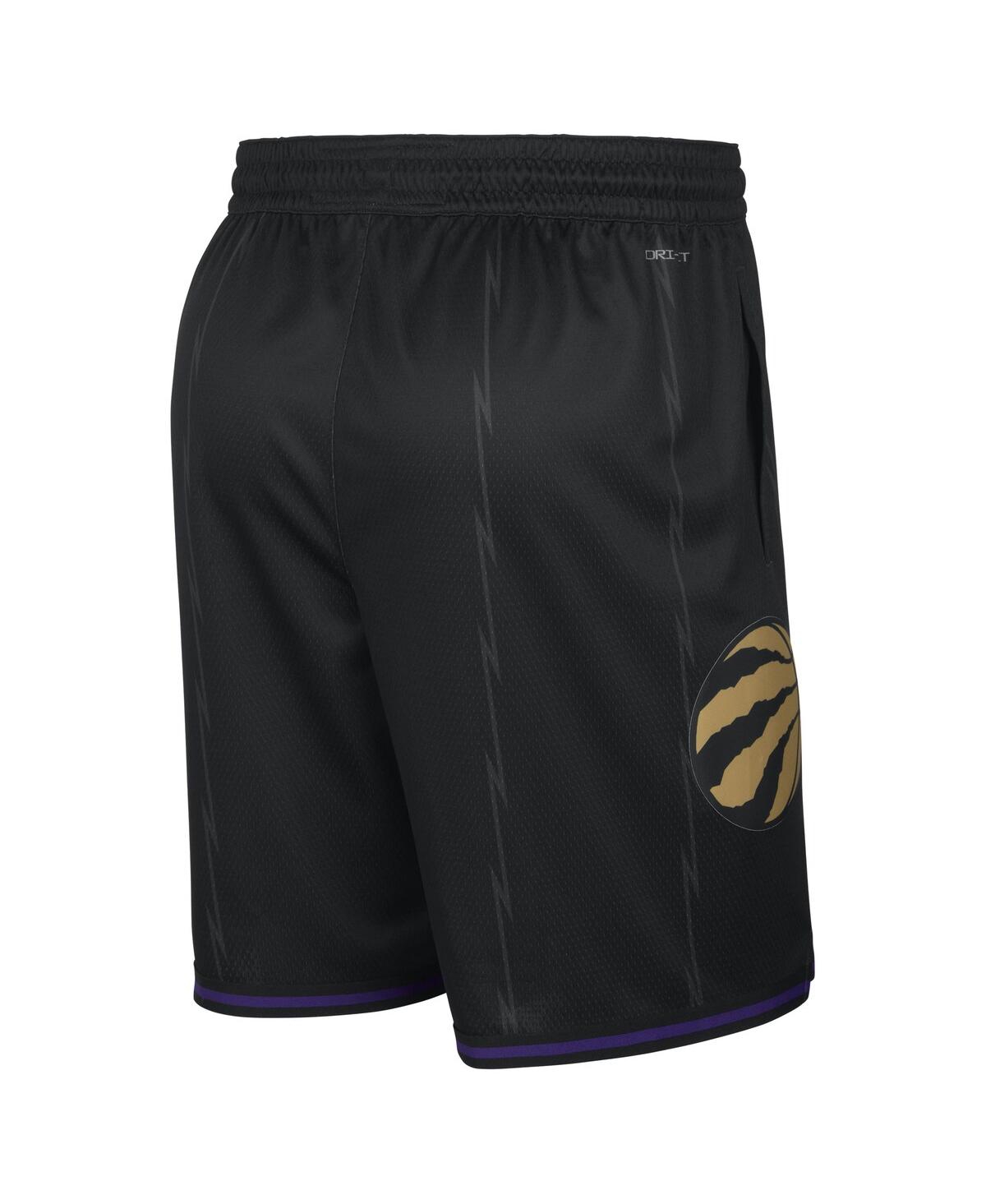 Nike Men's Black Toronto Raptors 2024/25 City Edition Swingman Shorts In Black