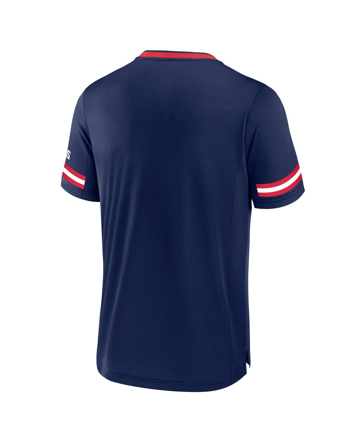 Fanatics Men's Navy New England Patriots Stripe Stacking T-shirt In Navy