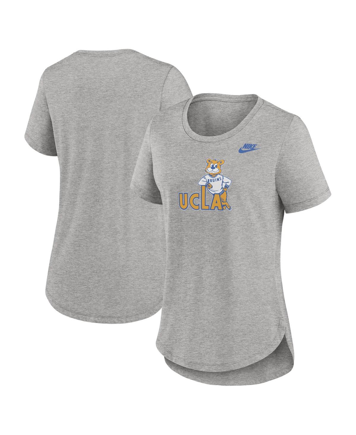 Nike Women's Heather Gray Ucla Bruins Legacy Tri-blend T-shirt In Heather Gray