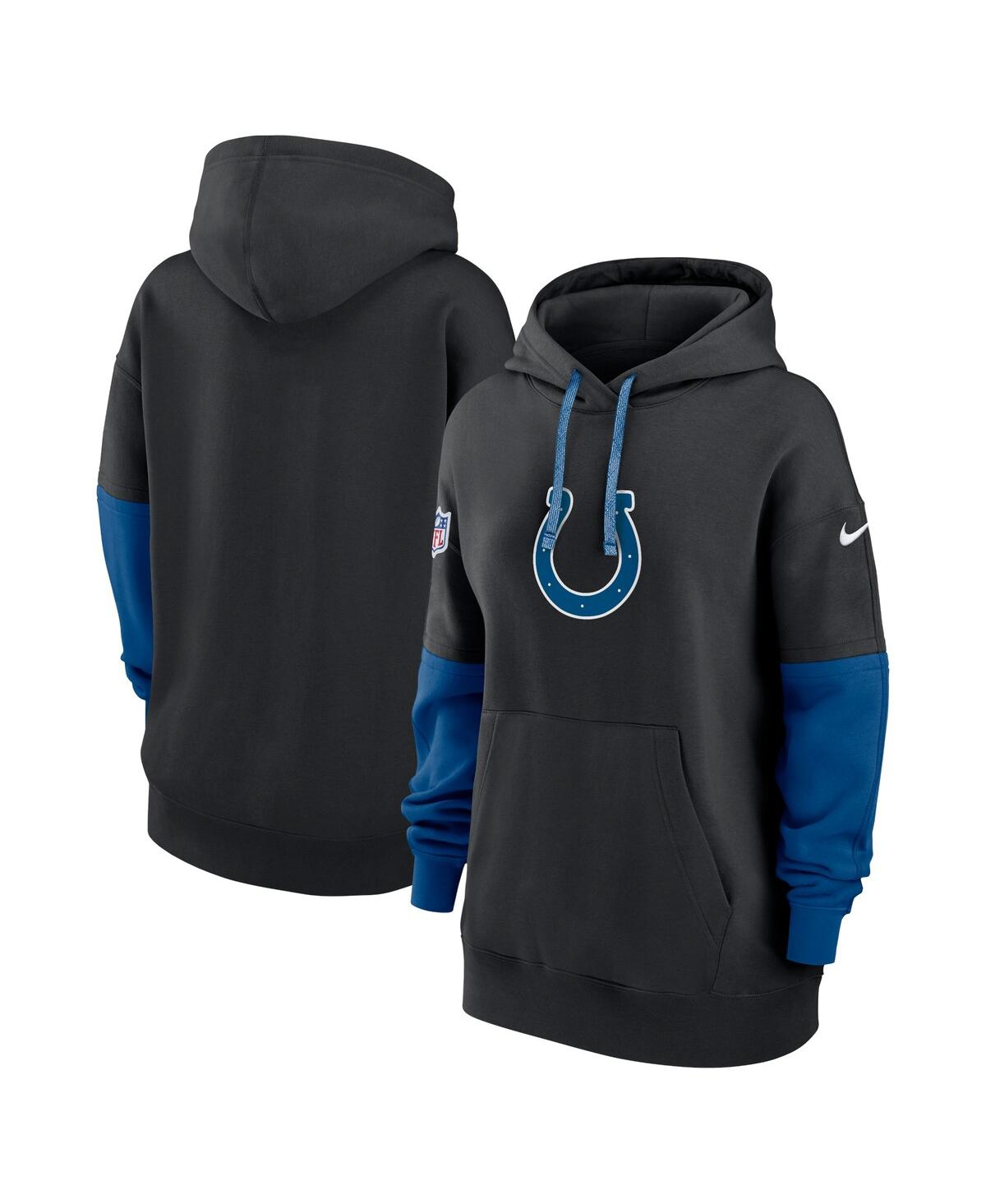 Nike Women's Black Indianapolis Colts 2024 Sideline Essential Fleece Pullover Hoodie In Black