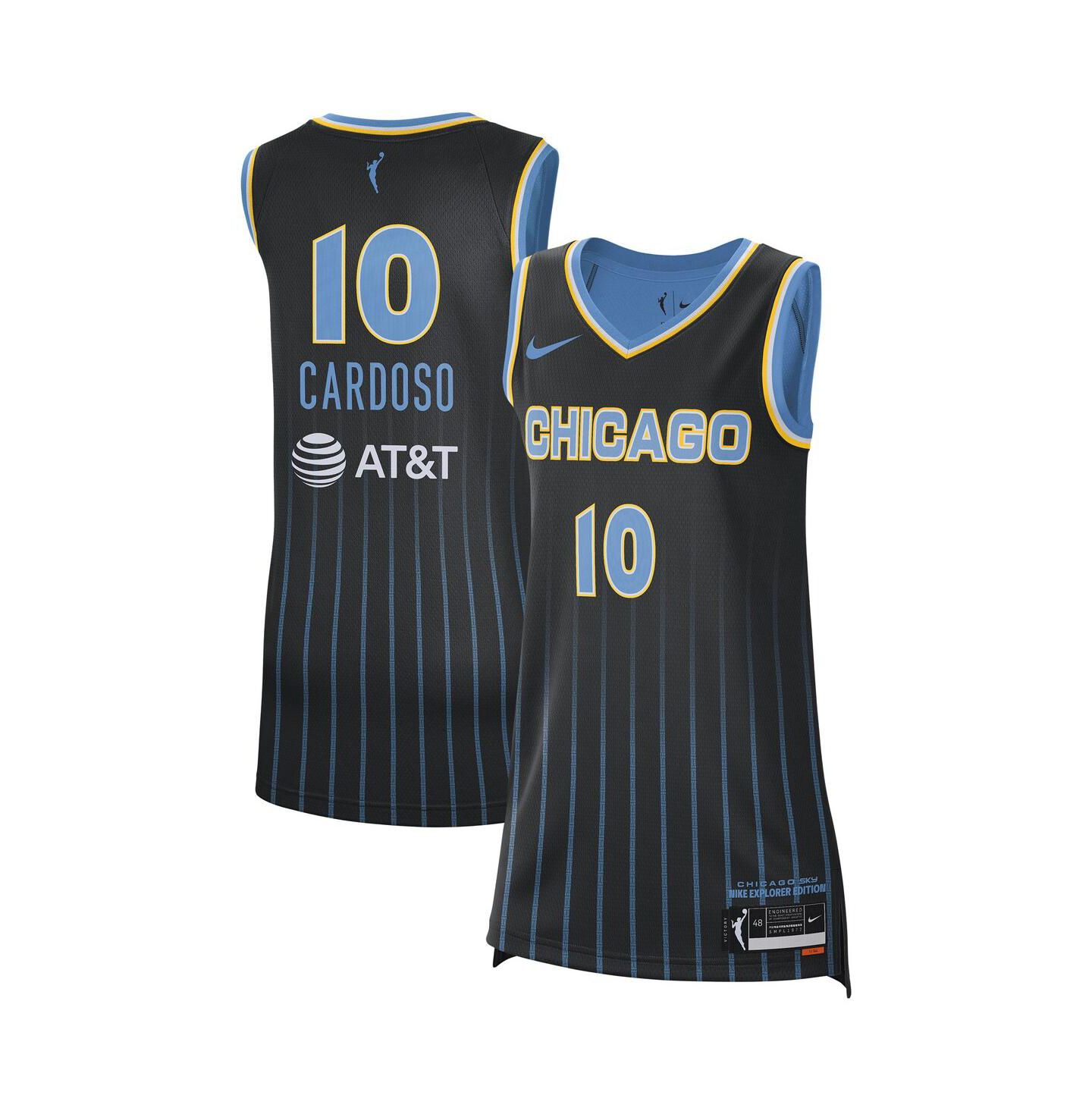 Топ Nike Kamilla Cardoso Black Chicago Sky 2024 WNBA Draft Explorer Jersey — фото 1