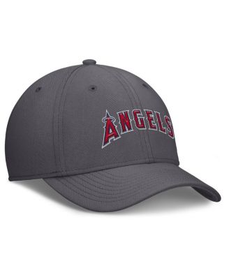 Men's Gray Los Angeles Angels Swoosh Performance Flex Hat