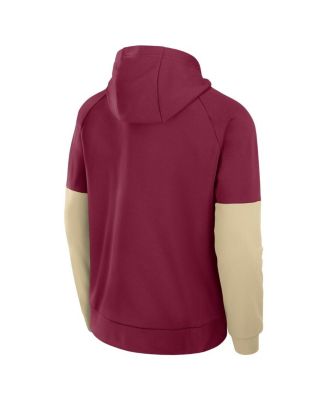 Men's Garnet Florida State Seminoles Fitness Raglan Performance Pullover Hoodie