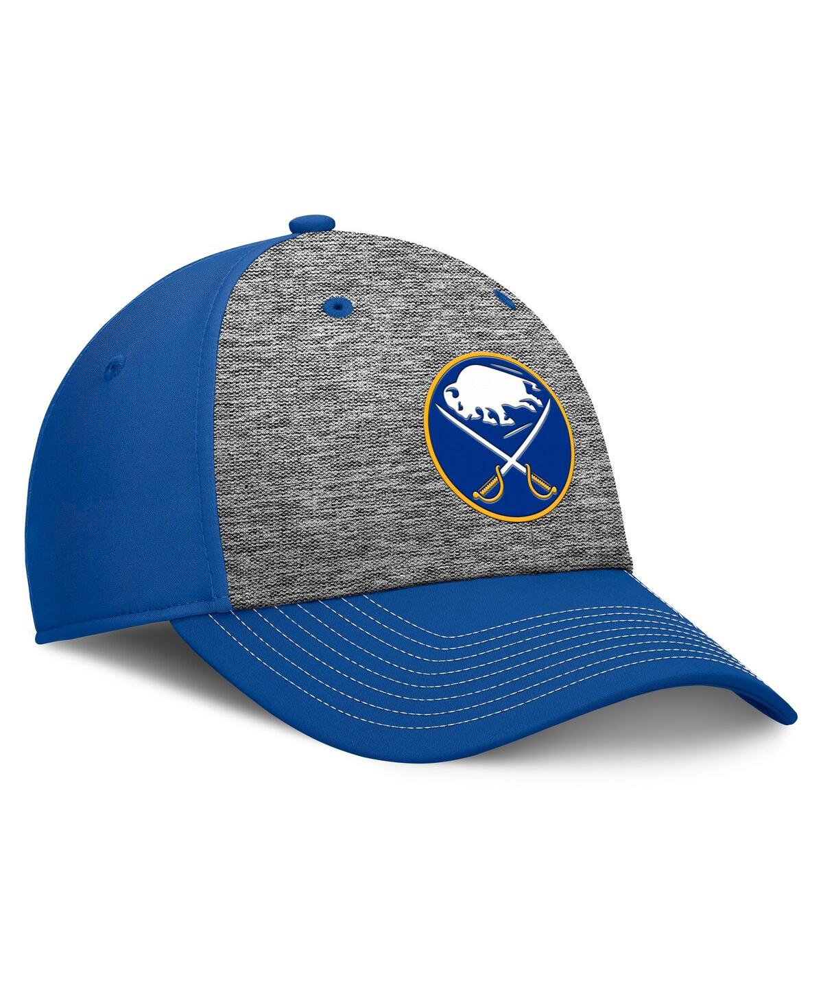 Fanatics Men's Gray/royal Buffalo Sabres Fundamental Top Shelf 2-tone Flex Hat In Gray,royal