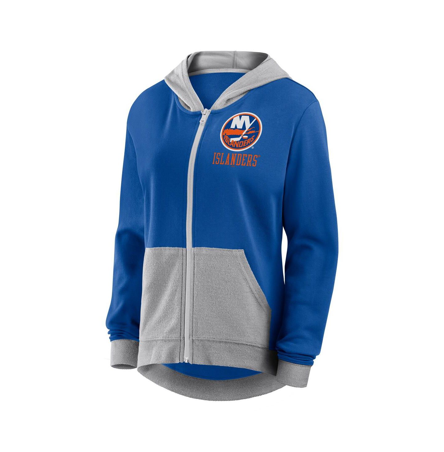 Женское худи Logo Athletic Royal New York Islanders Hit It French Terry Full-Zip — фото 2