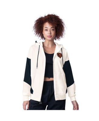 Starter - Women's White Chicago Bears Scrimmage Full-Zip Hoodie