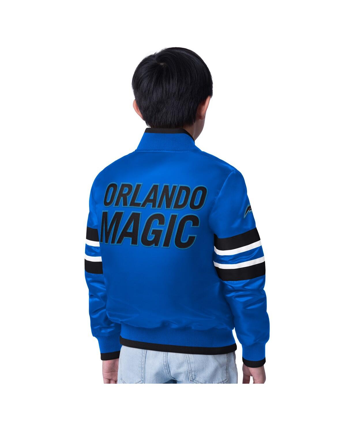 Starter Youth Blue Orlando Magic Scout Varsity Full-snap Jacket In Blue