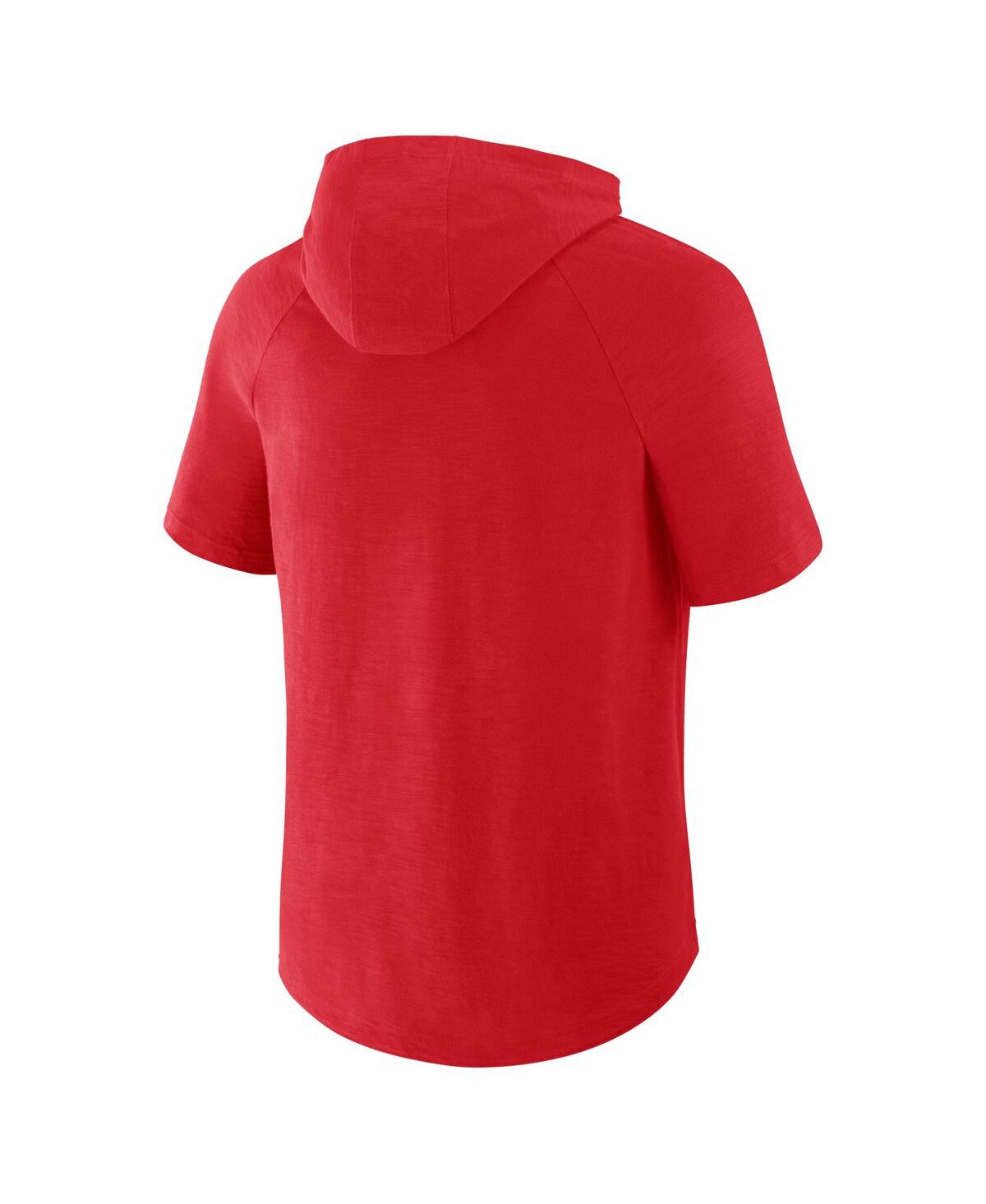Fanatics Men's Red Philadelphia Phillies Clubhouse Optimal Play Raglan Short Sleeve Pullover Hoodie In Red