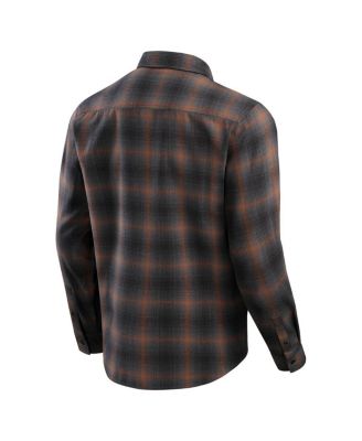 Men's Tan Boston Red Sox Classic Flannel Long Sleeve Button-Up Shirt