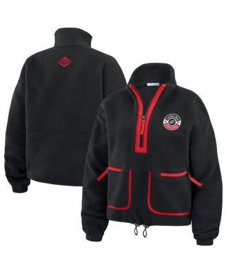 WEAR by Erin Andrews - Women's Black Carolina Hurricanes Polar Fleece Half-Zip Jacket