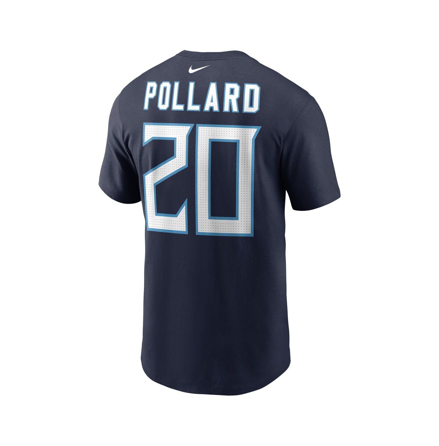 Мужская футболка Nike Tony Pollard Navy Tennessee Titans Player Name & Number — фото 3