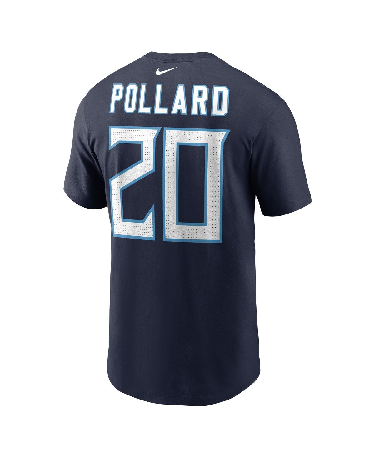 NIKE MEN'S TONY POLLARD NAVY TENNESSEE TITANS PLAYER NAME NUMBER T-SHIRT