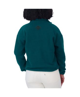 Women's Midnight Green Philadelphia Eagles Polar Fleece Half-Zip Jacket