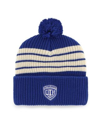 Men's Blue New York Rangers Old Time Hockey Barn Cuffed Knit Hat with Pom