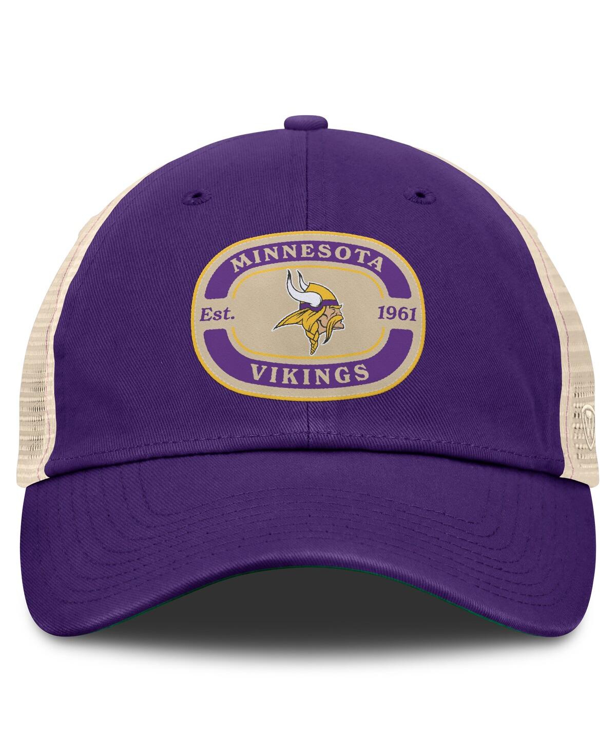 Top Of The World Men's Purple Minnesota Vikings Team Patch Adjustable Hat In Purple