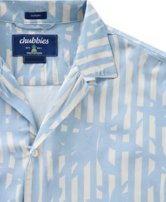 Men's The Cool Cabana Sunday Short Sleeve Palm Stripe Camp Shirt
