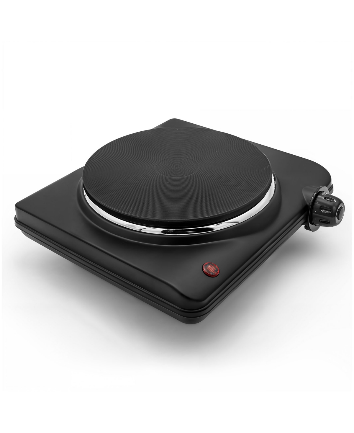 Elite Cuisine Single Cast Electric Burner Hot Plate In Black