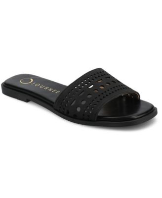 Women's Brodie Perforated Slide Flat Sandals