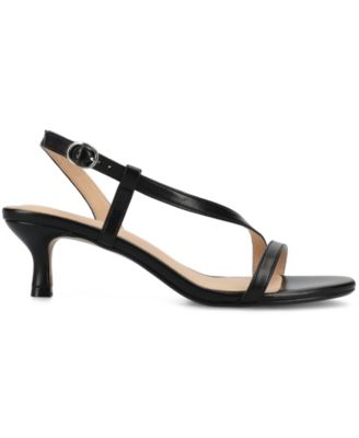 Women's Jemry Asymmetrical Strap Kitten Heel Strap Dress Sandals