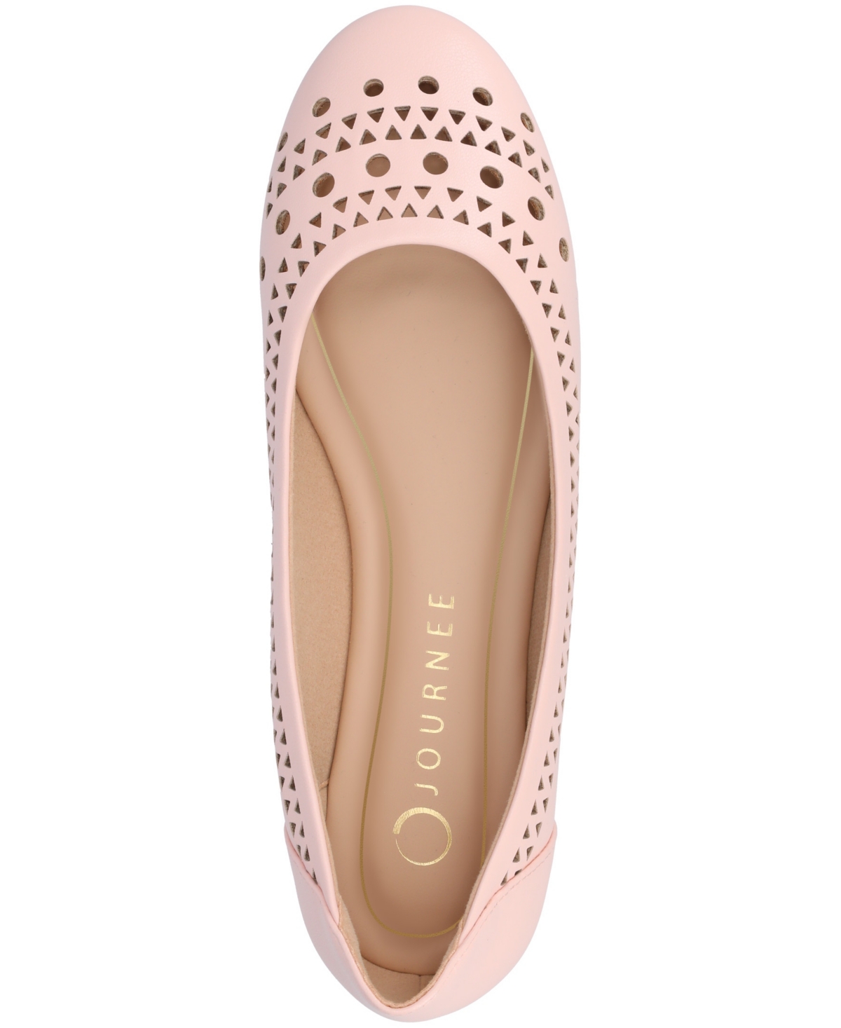 Shop Journee Collection Women's Kamrah Perforated Ballet Flats In Pink