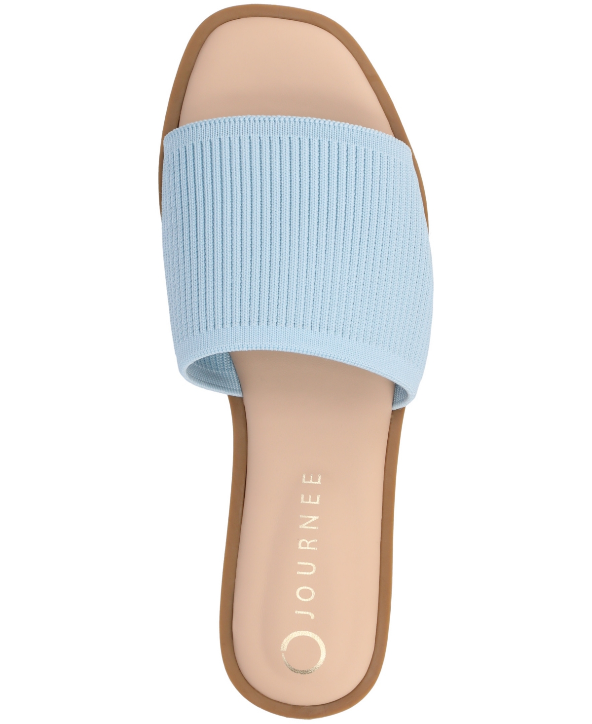 Journee Collection Cloudsteppers Womens Prisilla Flat Sandals In Blue