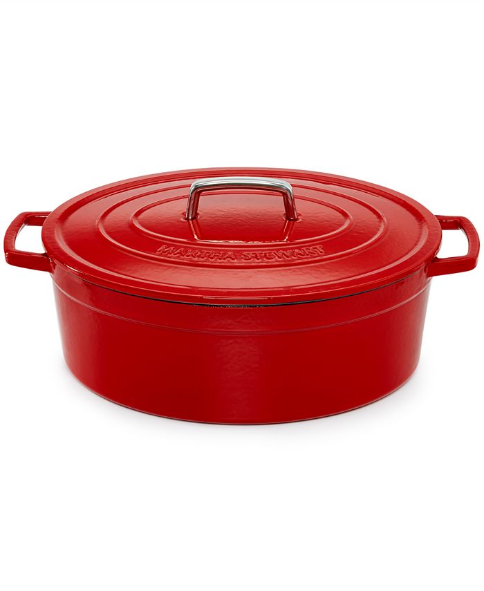 Martha Stewart Collection Collector's Enameled Cast Iron 6-Qt. Round Dutch  Oven, Created for Macy's - Macy's