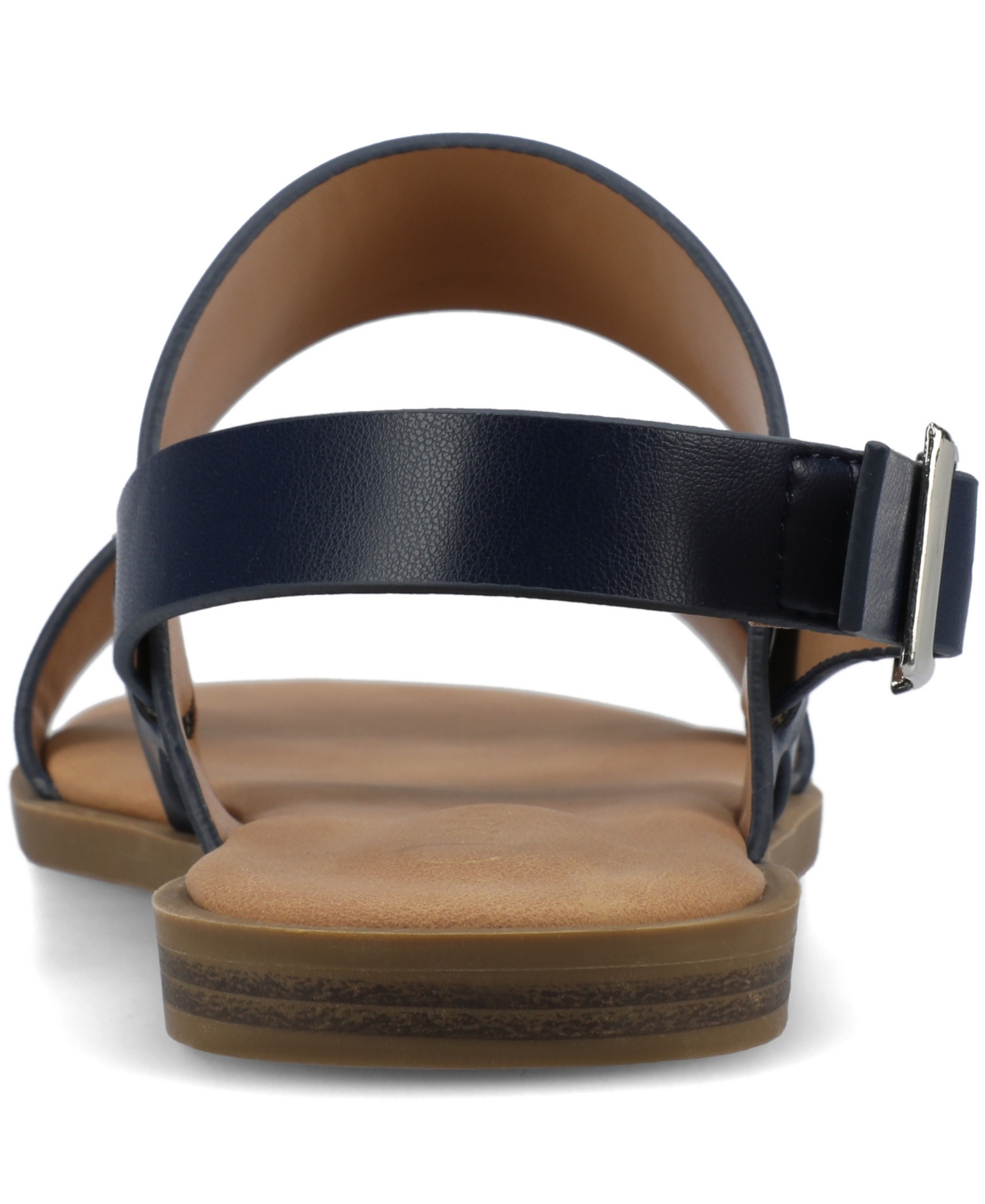 Journee Collection Women's Lavine Double Strap Flat Sandals