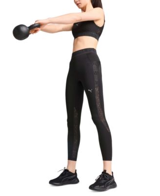 Puma - Women's Lace Mesh Logo High-Waist 7/8 Leggings