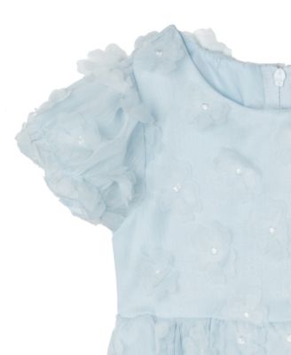 Baby Girls 3D Flower Chiffon Social Dress
