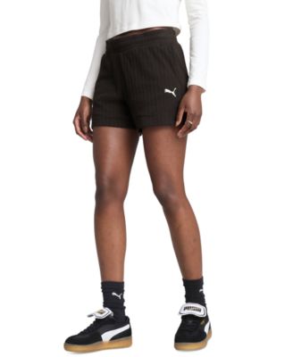 Women's Essential Solid-Color Pointelle 4" Shorts