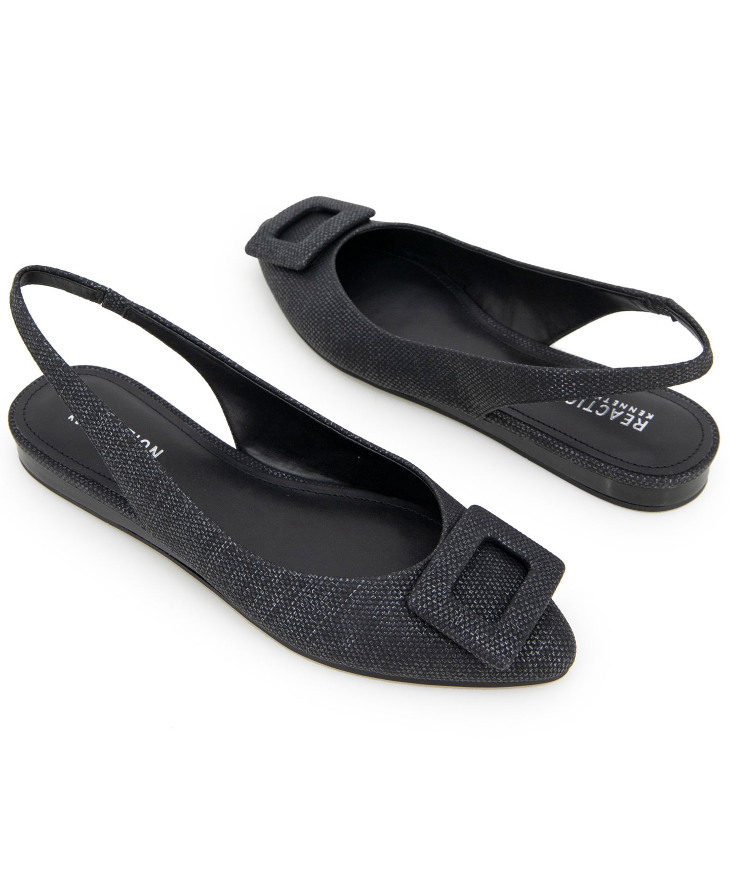 Женские балетки Kenneth Cole Reaction 's Linton Buckle Wedge Flats, цвет: Чёрный — фото 8