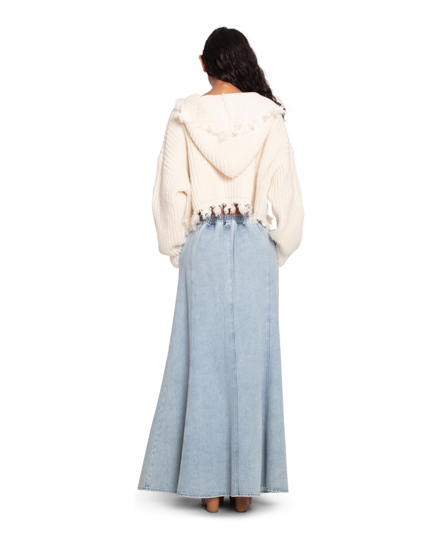 Женская юбка Belle & Bloom Bold Love Maxi, цвет: Стоунвош — фото 5
