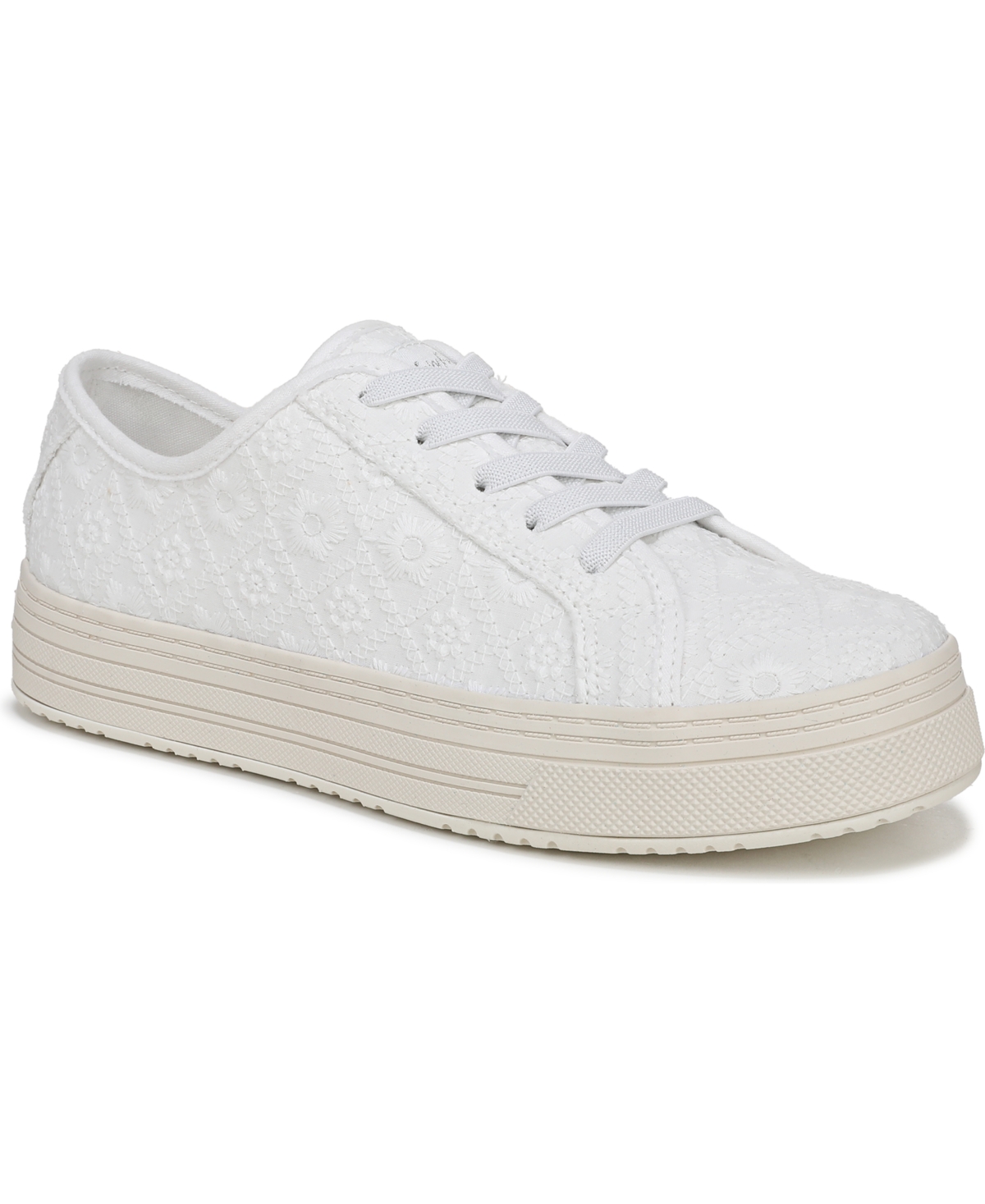 Shop Blowfish Malibu Women's Super Smile 2 Lace Up Platform Sneakers In White Fabric