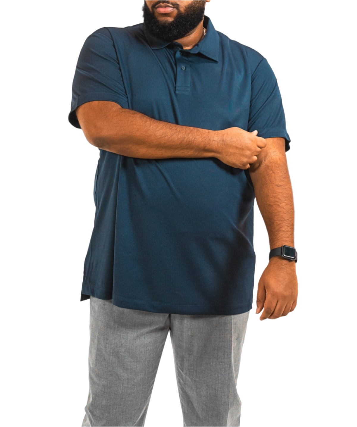 Big & Tall commuter shirt tech polo - Grey