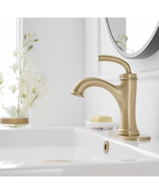 8" Widespread Double Handle Faucet with Metal Drain, Water-Saving Design Bathroom Faucet
