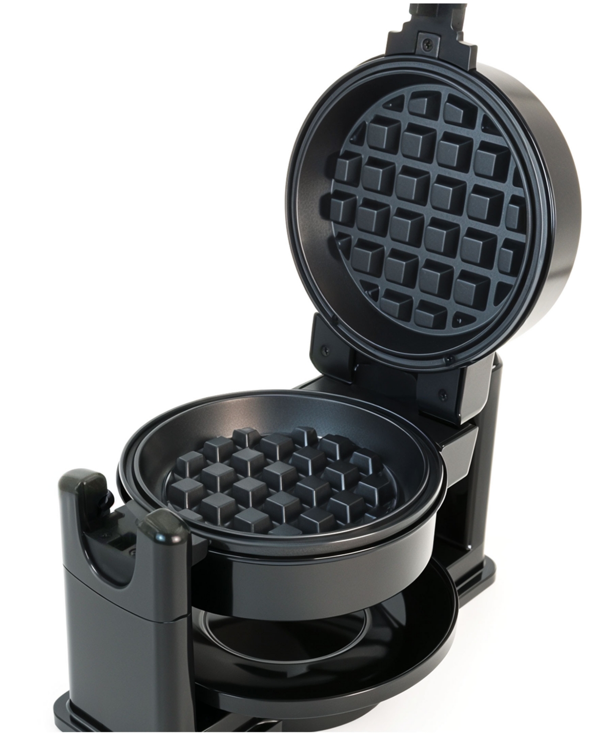 Elite Cuisine Flip Belgian 1.25-inch Waffle Maker In Black