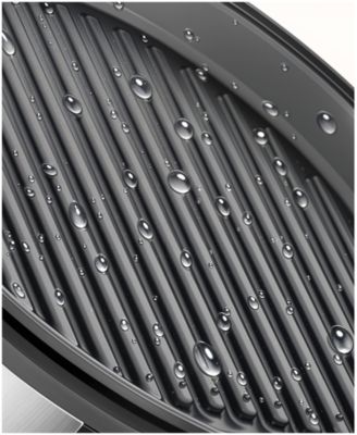12-Inch Stainless Steel Deluxe Indoor Grill with Tempered Glass Lid