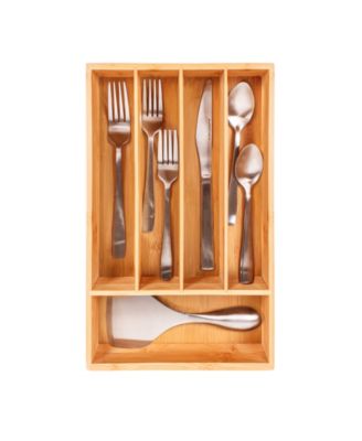 Bamboo 5-Slot Flatware Organizer, 13.5" x 8.25"