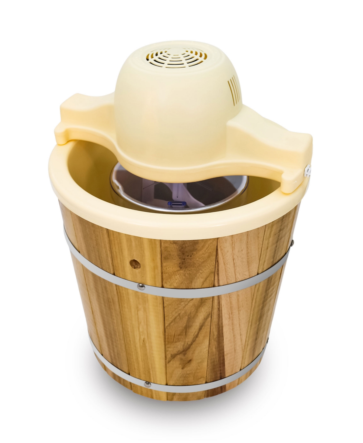 Elite Cuisine 4 Quart Old Fashioned Pine Bucket Electric Ice Cream Maker In Wood